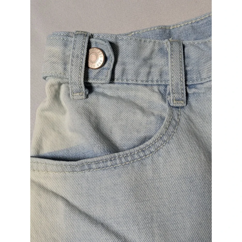BDG URBAN OUTFITTER LONG LINE CARPENTER Women Size 27‎ Blue Dyed Denim Shorts
